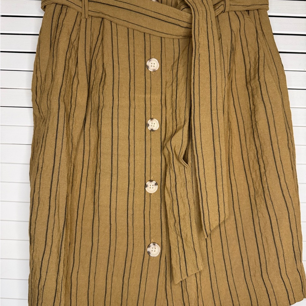 H&M Striped Mini Skirt with Self Tie Belt